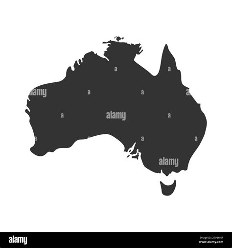 Australia map silhouette. Vector illustration Stock Vector Image & Art - Alamy