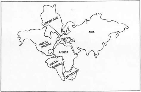 Pangea Map Puzzle Worksheet | Map worksheets, Worksheets for kids, Pangea