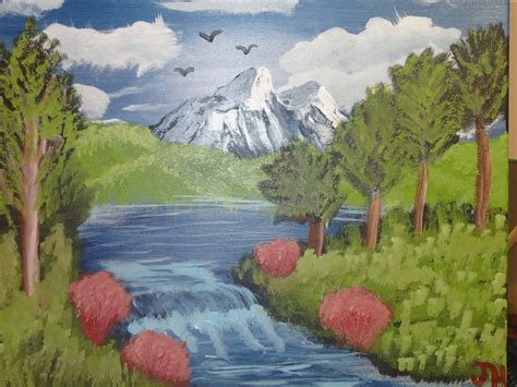 Landscape Painting Mountain Scape Original by BrilliantColorsbyJen