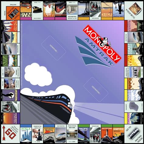 Amtrak Monopoly game for train lovers | Monopoly game, Railroad humor, Amtrak