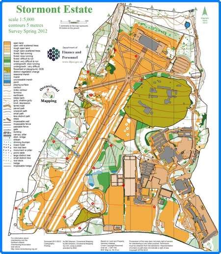 WEE 14 @ Stormont Estate - August 29th 2012 - Orienteering Map from LVO Lagan Valley