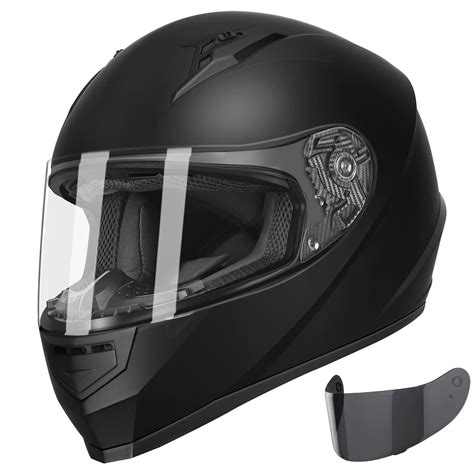 GLX GX11 Compact Lightweight Full Face Motorcycle Street Bike Helmet ...