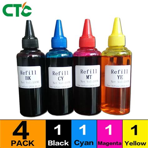 4 Color Dye Ink Compatible For Canon,4 Color+100ML,for Canon Premium Dye Ink,General for Canon ...