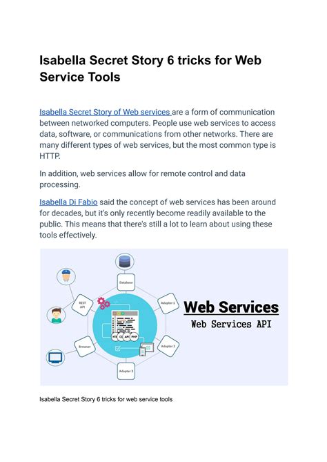 Isabella Secret Story 6 tricks for Web Service Tools by Isabella Di Fabio - Isabella Secret ...