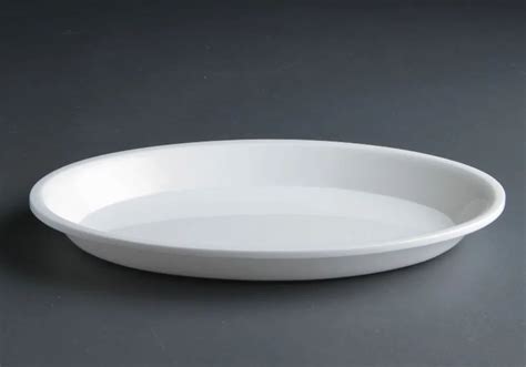 Polished White Acrylic Dinner Plate (Oval Broad Serving Bowl), For ...