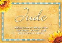 Jude Name Meaning - Jude name Origin, Name Jude, Meaning of the name ...