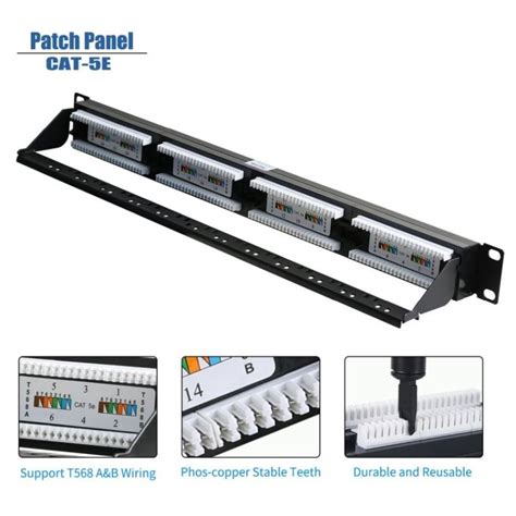 24 Port Cat5e Patch Panel - UTP Rack Mount - Just Electronics