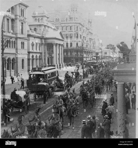 Second Boer War 1899-1900: South African Light Horse proceeding along ...