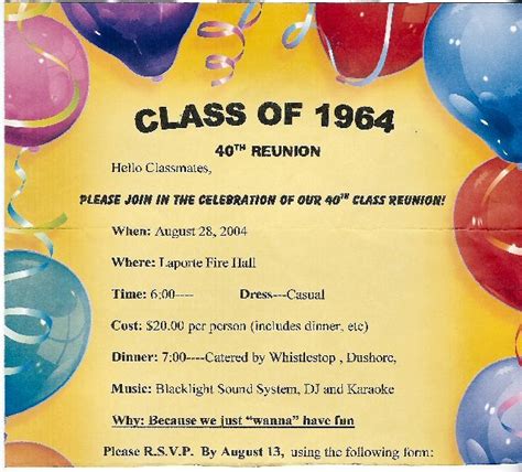 Reunion Party Invitations | Class reunion invitations, Reunion ...