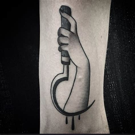 15 Dark Scythe And Sickle Tattoos | Tattoos, Sick tattoo, Forearm tattoos