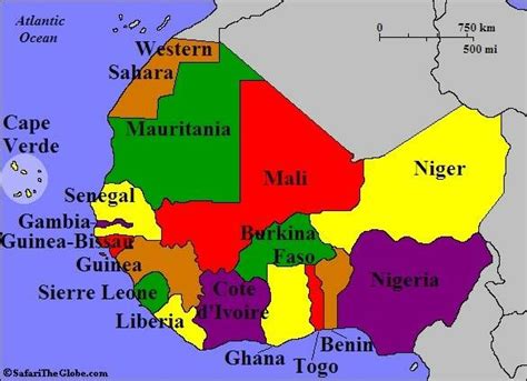 Geographical Map of West African Countries | Download Scientific Diagram