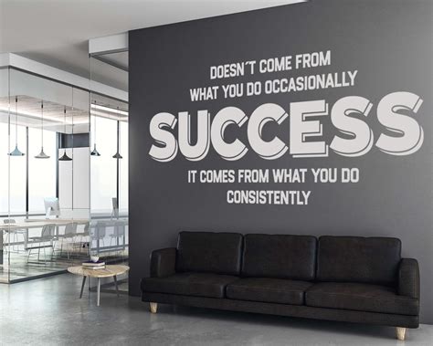 Success Wall Decal Office Wall Art Office Decor Office Wall | Etsy Office Wall Design, Office ...