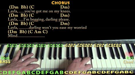 Layla (Clapton) Piano Cover Lesson with Chords/Lyrics - YouTube