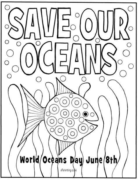 World oceans day colouring picture free printable – Artofit