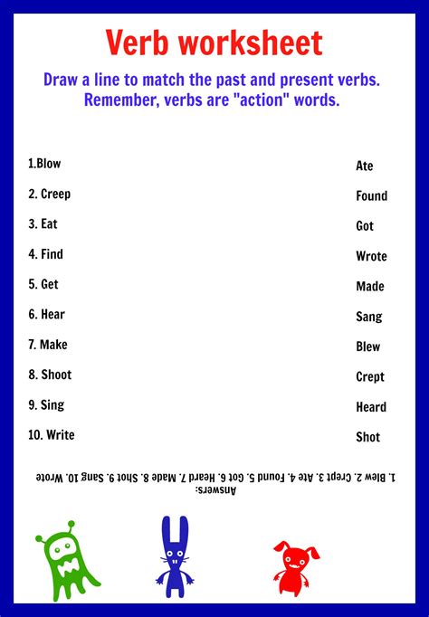 Verbs - Printable - Worksheets