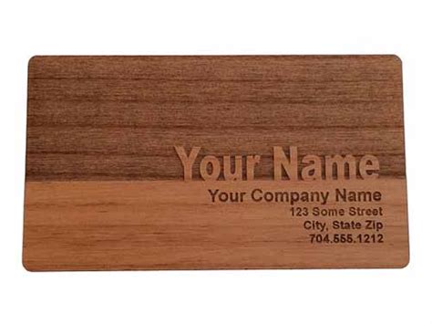 Wooden Business Cards - Laser Engraved Calling Cards from ...