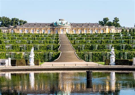 Photo Potsdam Palace Germany palace Sanssouci staircase Cities