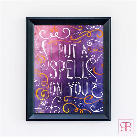 I Put A Spell on You Halloween Decor Downloadable Print | Etsy