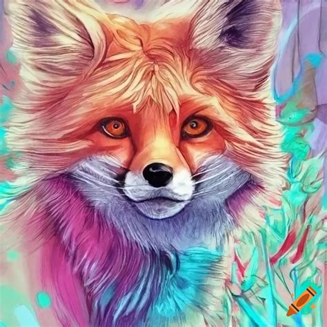 Realistic drawing of a red fox in a cozy setting on Craiyon