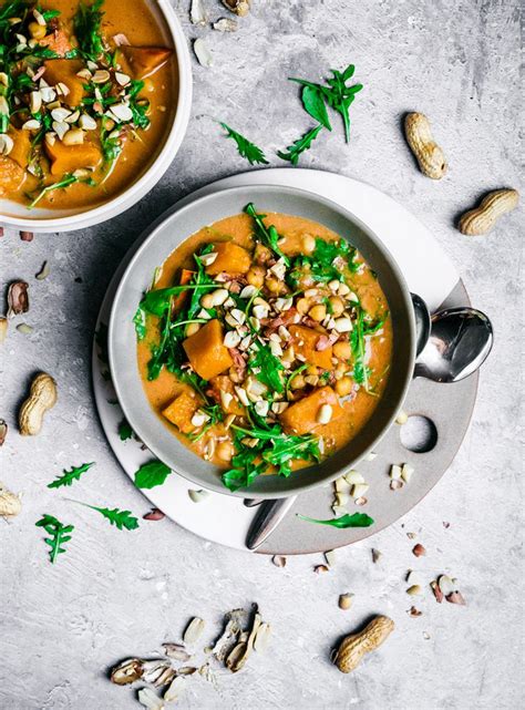 West African Peanut Soup with Pumpkin and Chickpeas | Recipe | West african peanut soup, Curried ...