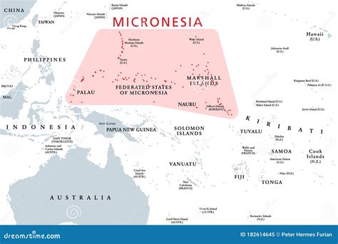 Melanesia, Subregion Of Oceania, Political Map Cartoon Vector ...