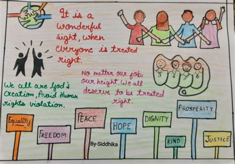 Handmade Poster on human rights day | Human rights day, Handmade poster ...