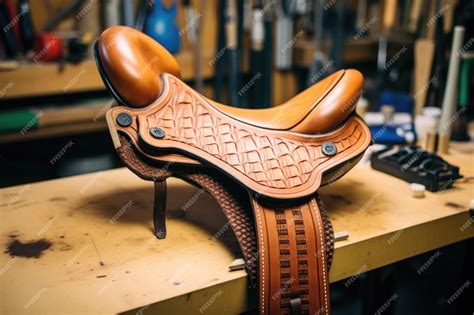 Premium AI Image | Leather saddle making process stepbystep created ...