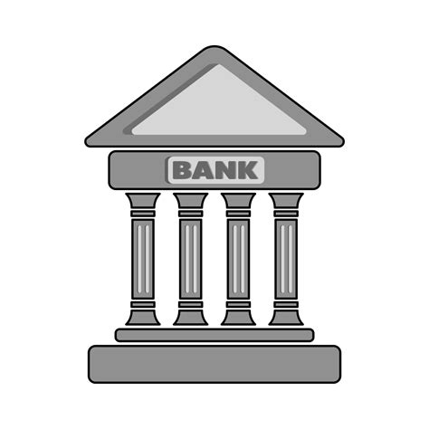 simple color illustration of a bank on an isolated background 7570320 ...