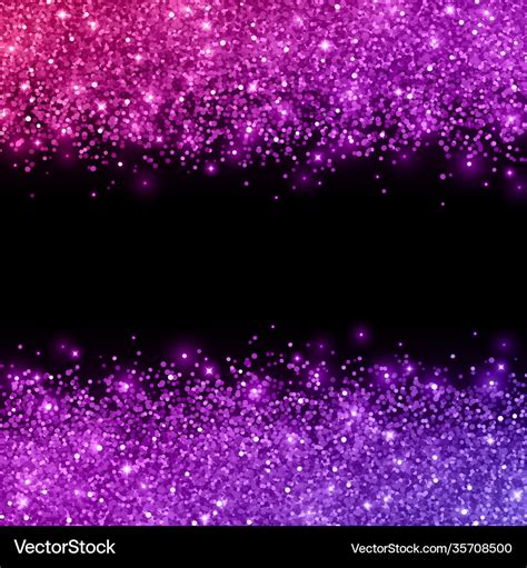 Glitter with pink purple color effect on black Vector Image