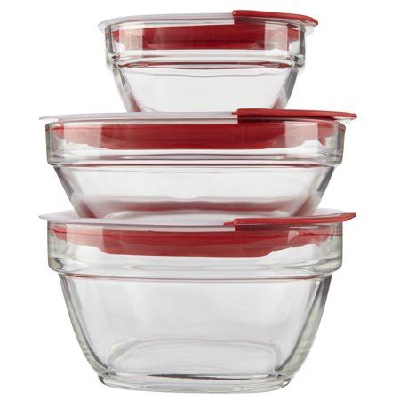 Rubbermaid Easy Find Lids Glass Food Storage Containers, 6-Piece Set - Walmart.com