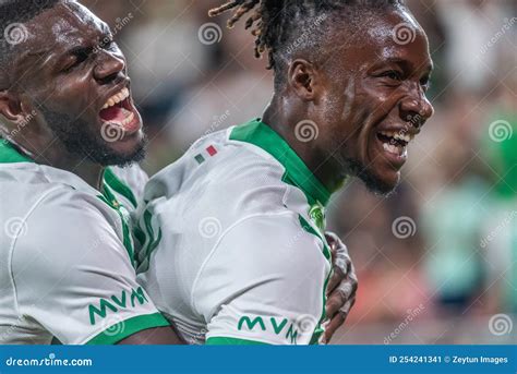 Ferencvaros Players Anderson Esiti and Fortune Bassey Celebrating the ...