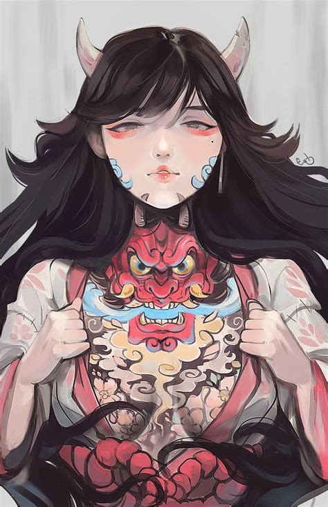 Oni Girl by AlpacaCarlesi on DeviantArt | Arte de tatuaje japonés, Arte ...