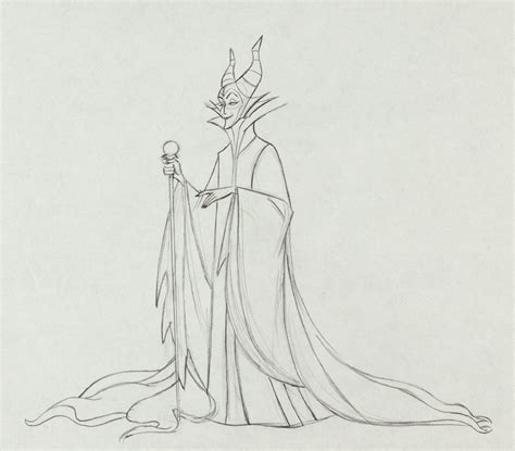 Sleeping Beauty, Maleficent, Production Drawing Animation Art (Walt Disney, 1959)., in Jonathan ...