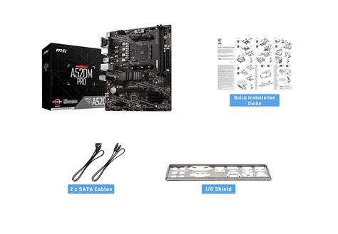 MSI A520M PRO Motherboard (AMD Ryzen 3000 3rd Gen AM4, DDR4, M.2, USB 3 ...