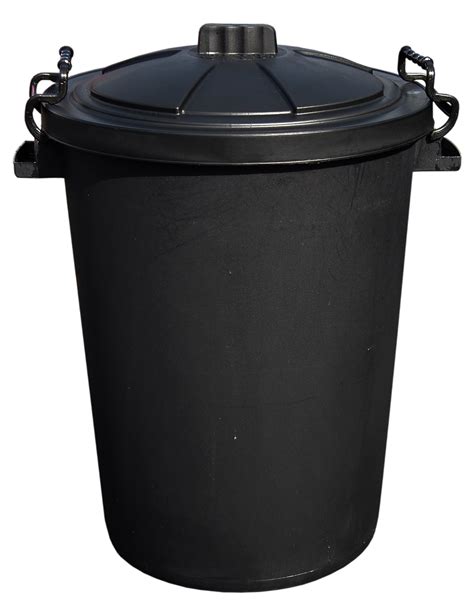 50L OUTDOOR PLASTIC WASTE BIN TRASH CAN RUBBISH HEAVY DUTY COLOURED UK MADE BINS | eBay