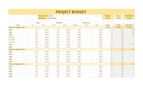 Project Budget Template for Google Sheets – Free Google Sheets Template ...