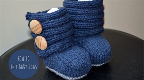 KNITTING TUTORIAL - BABY UGGs- PART 2 - YouTube