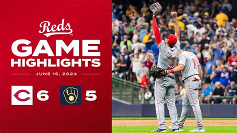 Reds vs. Brewers Game Highlights (6/14/24) | MLB Highlights - YouTube