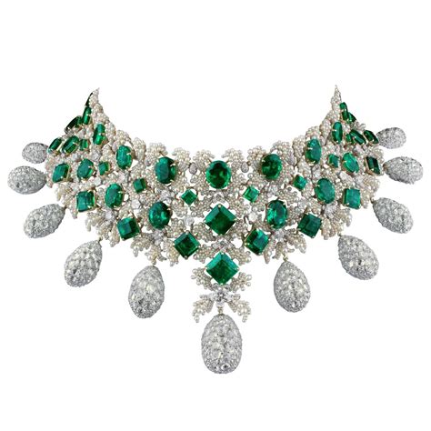 Bina Goenka's Emerald and pearl choker mixes Colombian emeralds, miniature pearls and diamonds ...