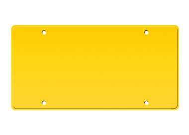 US Yellow License Plate embossed with custom number or text