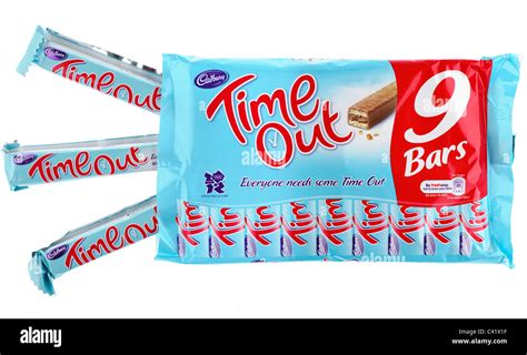 Packet of nine Cadbury Time Out chocolate wafer bars Stock Photo - Alamy