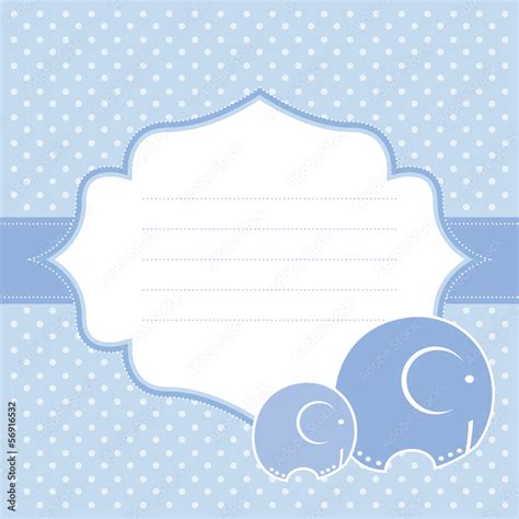 Baby boy announcement card. Vector illustration. Stock Vector | Adobe Stock