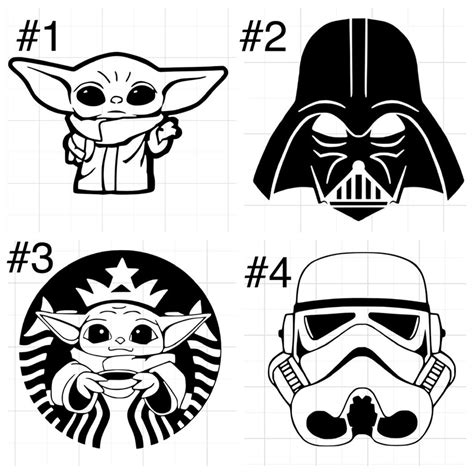 Star Wars Vinyl Decal Baby Yoda Vinyl Decal Yoda Vinyl | Etsy