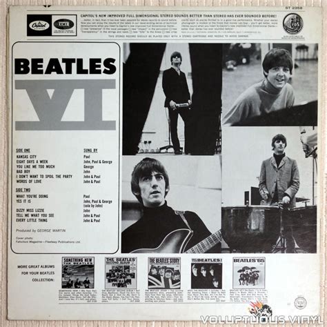 The Beatles ‎– Beatles VI (1971) STEREO Vinyl – Voluptuous Vinyl Records