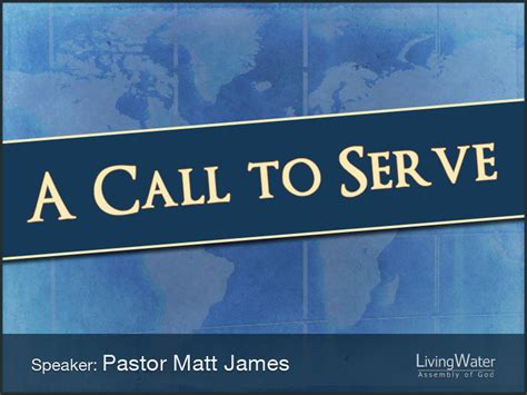 A Call to Serve – Living Water Assembly of God