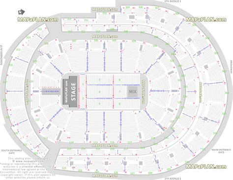 Bridgestone Arena - Detailed seat & row numbers end stage concert ...