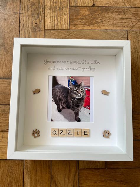 Pet Memorial Frame, Cat Memorial Frame, Pet Memorial Gift, Cat Memorial ...