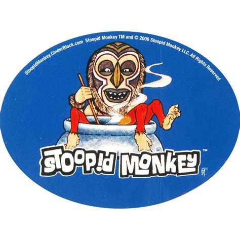 Stoopid Monkey Sticker - Walmart.com - Walmart.com