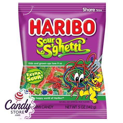 Haribo Sour S'ghetti Gummi Spaghetti Candy - 12ct