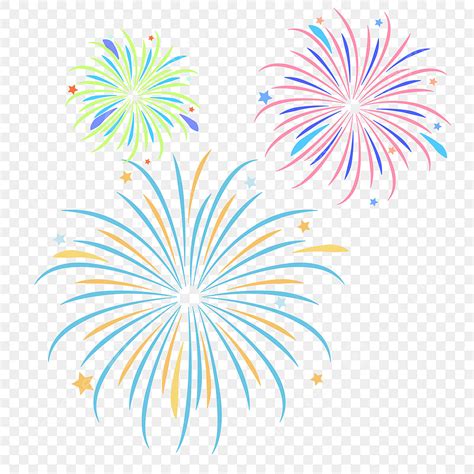 New Year Fireworks Vector Hd PNG Images, New Year Holiday Fireworks Clipart, Fireworks, New Year ...